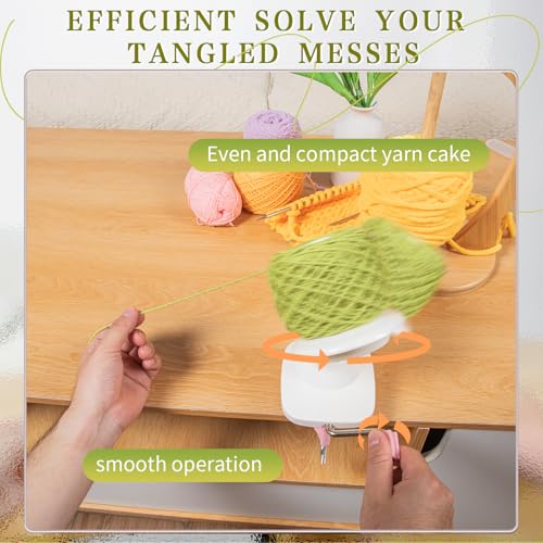 Image of SPEENSUN Yarn Winder for Crocheting, Yarn Spinner, 3.5 OZ Easy-to-Install and Efficiently Yarns Cake Winder with Lower Noise for Yarns Below Size 5, Best for Crochet and Knitting Lover