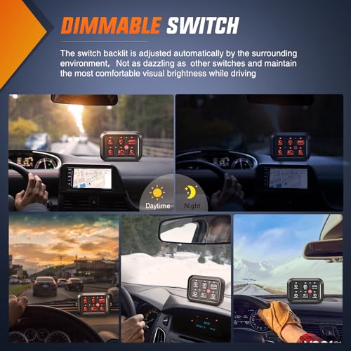 Image of Nilight 6 Gang Switch Panel Relay System Automatic Dimmable