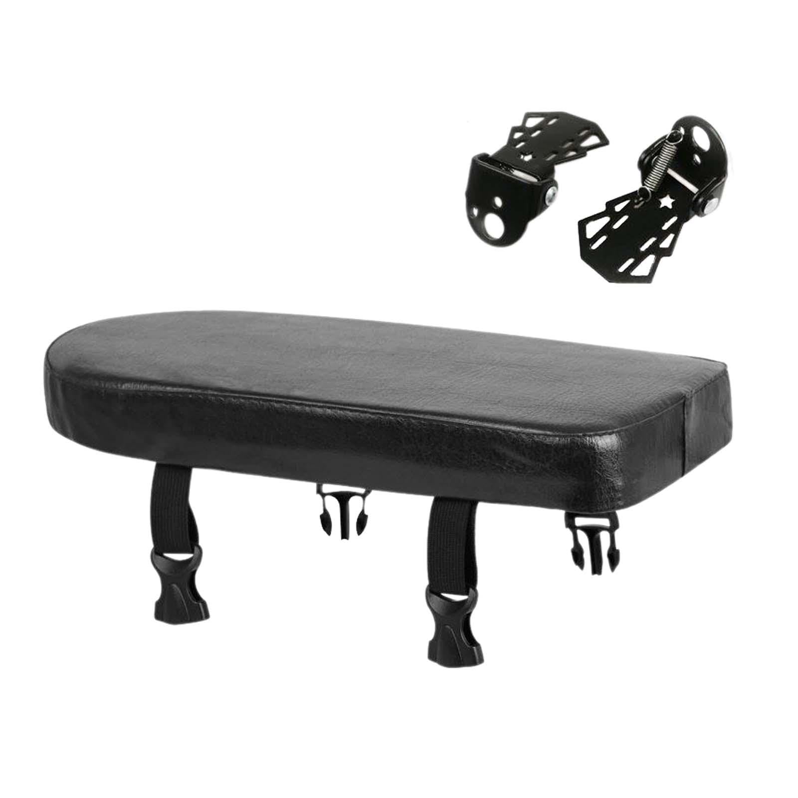 AosekaaBicycle Rear Seat Cushion Passenger Back Seat Pad Convenient Replacement Practical Soft Pad with Foldable Footrests