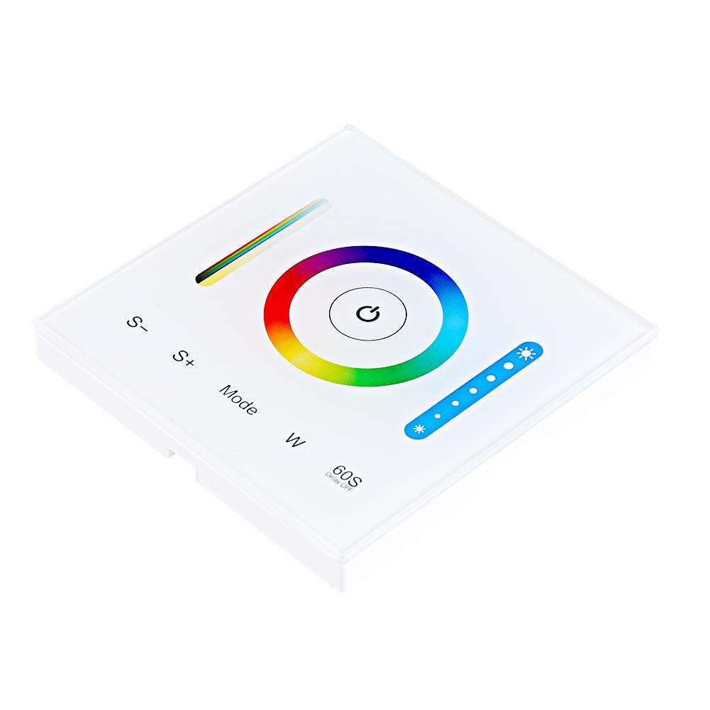 Haofy Regolatore Dimmer per Controller Touch Panel a Parete per RGB Rgbw RGB + CCT Dimmerabile Cambia Colore Striscia LED Illuminazione Pulsante Commovente con Suono