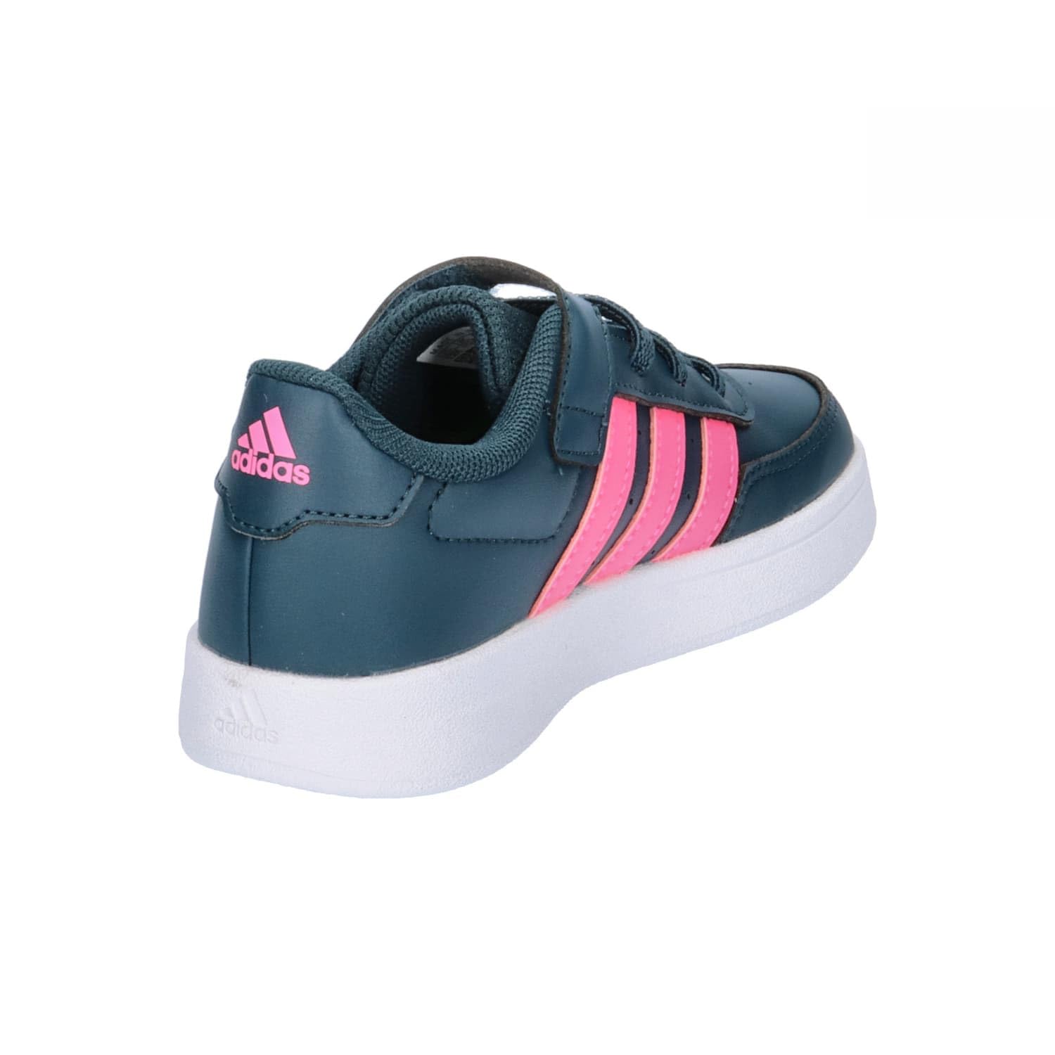 adidas Unisex niños Breaknet Lifestyle Court Elastic Lace and Top Strap Shoes, arctic night/lucid pink/Cloud white, 38 EU