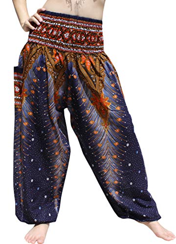 Full funk smock waist viscose aladdin harem baggy pants rayon sum…