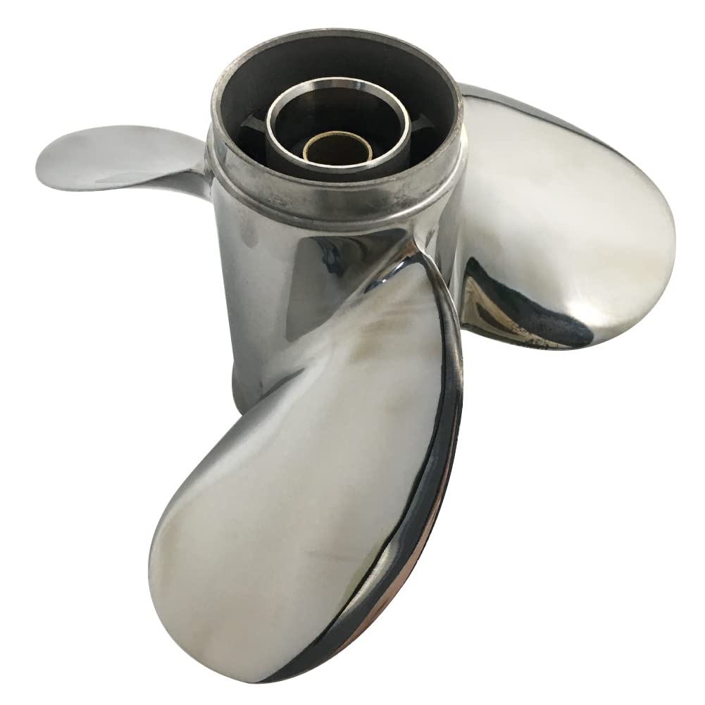 Hélice MANGRY 9 1/4 X 9-J Pour Yamaha 9.9-15HP – 3 Pales, Aluminium, Rotation Droite, 8 Cannelures
