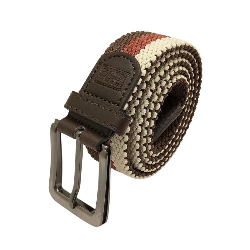 The Tie HubSolid Multicolor Stripe Elasticated Woven Belt For Men