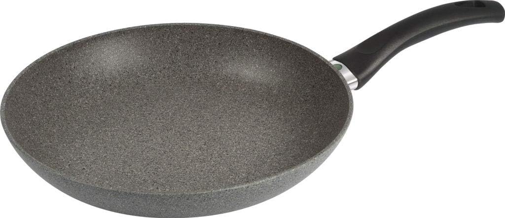 75001-856-0 Frying Pan with Non-stick Coating, Suitable for Induction, With Temperature Control, 28 cm, Aluminium, Ferrara Granitium , Grey