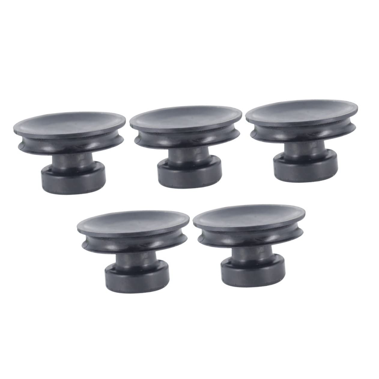 5pièces Lot De Poignées à Ventouse Caoutchouc Noir Pour Bols Chantants Bouddhistes Levage Portable Et Protection Anti-rayures Accessoire Pour Bols Plein Lune Et Sons Bouddha Compac