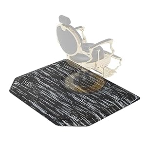 4 ft. x 5 ft. Salon Mat Anti Fatigue for Hairstylist Standing, Thick Barber Floor Mats Under Salon Chair, Hair Mat Hairdressing Barbershop Beuaty Spa Equipment