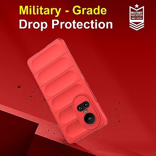 Image of amazon basics Back Case Cover for Oppo Reno 10 5G | Compatible for Oppo Reno 10 5G Back Case Cover | Liquid Silicon Magic Case for Oppo Reno 10 5G with Camera Protection | Red