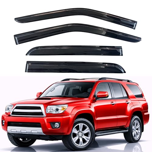 Image of KPY Rain Guards Fit for 2003-2009 Toyota 4Runner, Out-Channel Window Visors Vent Wind Deflectors 4PC, Car Accessories for 03-09 4Runner