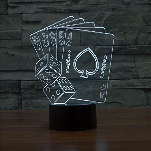 Amazon.co.jp: Naisian カジノ ポーカー ダイスライト 3D LED
