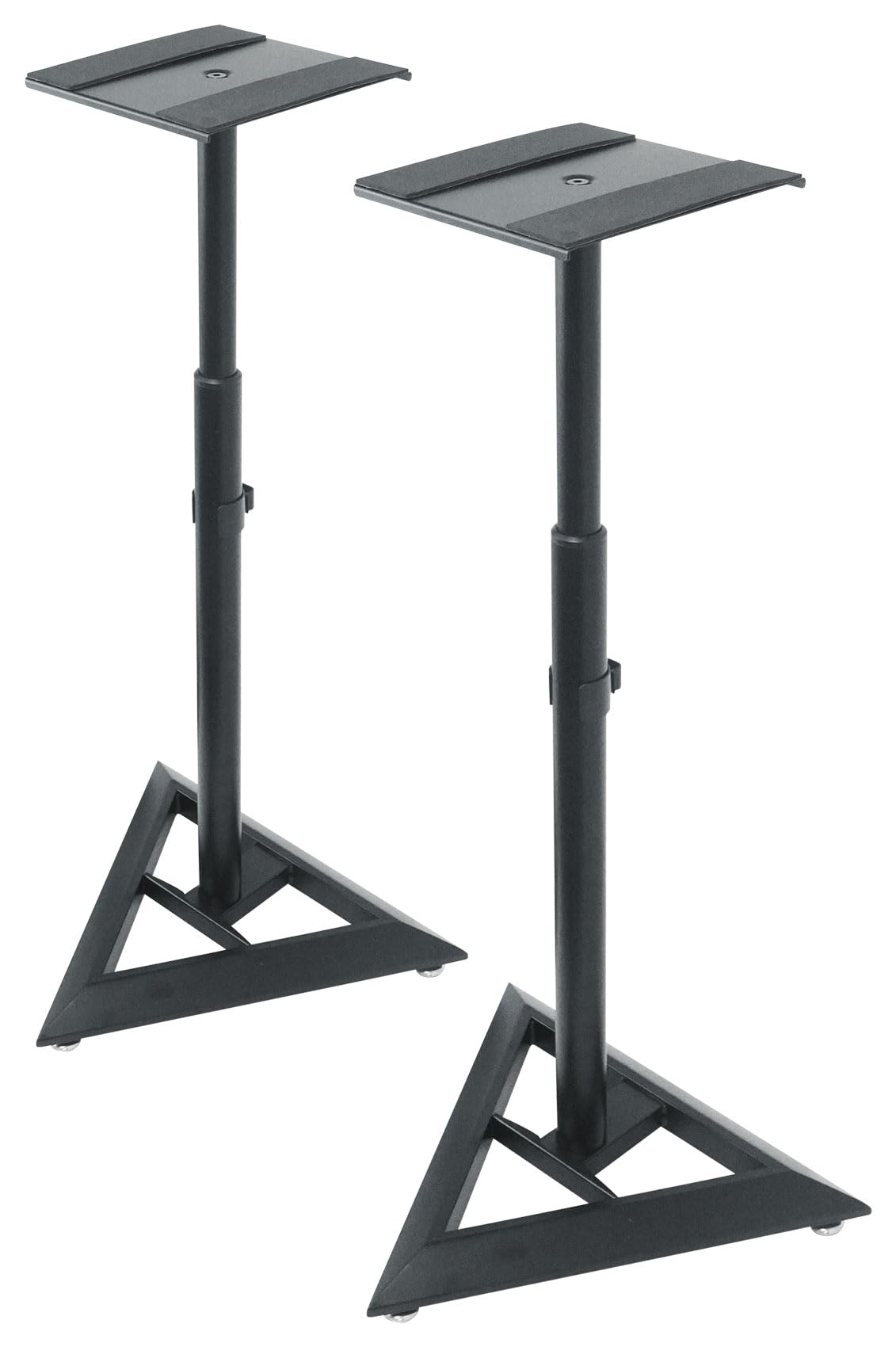 Rockville RSM3 - Coppia di supporti per altoparlanti per monitor da studio, base robusta, pulsante, senza perni, altezza regolabile, Air Assist, ideale per casa, studio