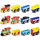 Atoylink 12Pack Holzzug Montessori Magnetzug Set Holzspielzeug Baby Spielzeug Motorikspielzeug Kinderspielzeug Eisenbahn Zug Fahrzeuge Geschenk für Kleinkinder Jungen Mädchen 3 4 5 6 7 8 Jahren