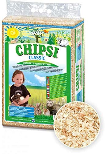 Chipsi Classic Wood Shavings for Pets Bedding 3.2kg, Litter for Rabbit Hamster Guinea Pigs Bedding ; Small Pets Litter Tray Refill