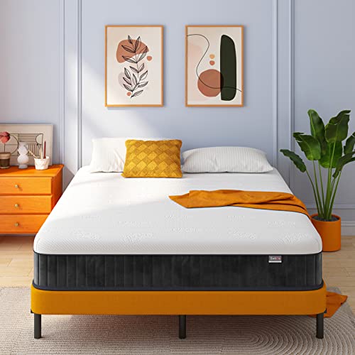Mattress Queen Size, 10 Inch Firm Queen Mattress Size with Hybrid Queen Bed Mattress in a Box, Pressure Relief & Supportive