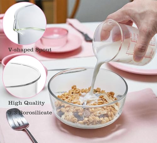 image for Ackers BORO3.3 Ackers High Borosilicate Glass Measuring Cup Set with P