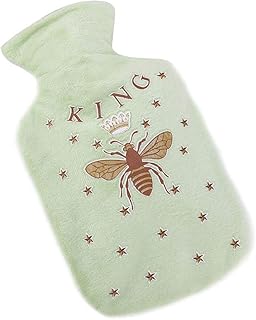 Qinlee Bouteille D'eau Chaude D'injection Bouillotte pour Enfants et étudiants Chauffe-mains Antidéflagrant en Peluche Abeille Chauffe-mains 503 ml