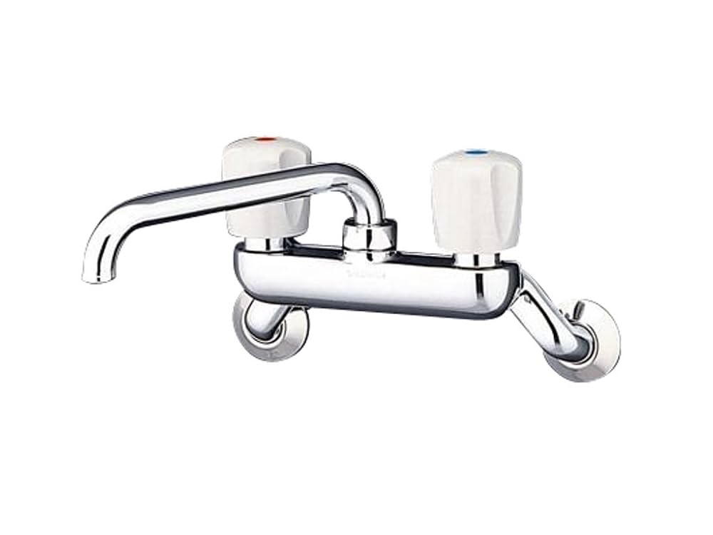 Amazon | TOTO キッチン用水栓 壁付き 2ハンドル混合栓 吐水