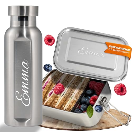 LOOXIS Personalisierte Edelstahl Lunchbox +...