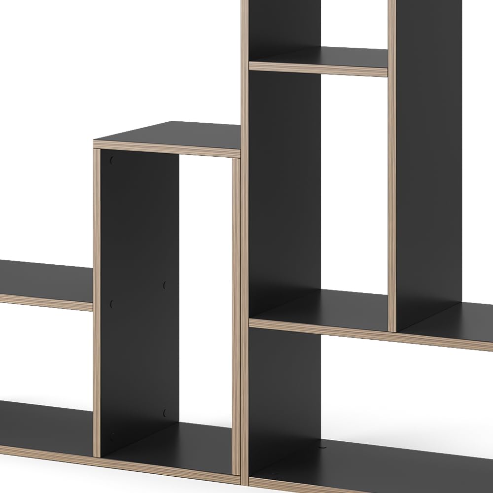 Vicco Regał na książki "Tetrix", Antracyt, 112.8 x 56.4 cm | Zestaw 2 sztuk, pour le rangement et la présentation de livres et de décorations