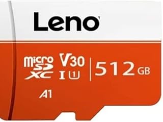 بطاقة ذاكرة 512جيجا تعمل علي جميع الموبيلات والكاميرات، حديث، برتقالي