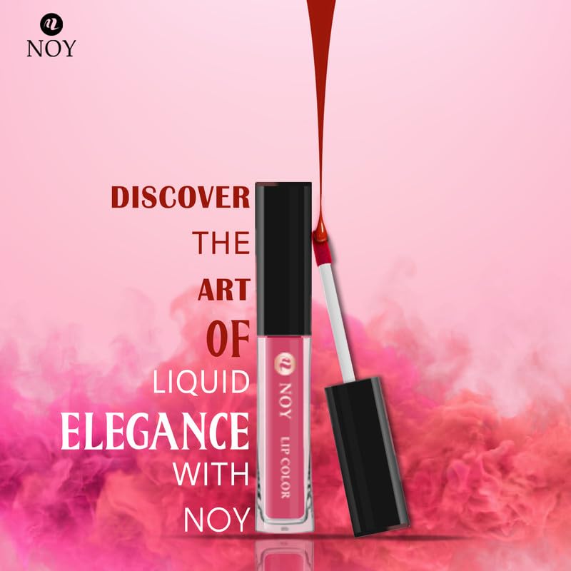 Image of Noy Liquid Matte Festival Collection Pack of 4 Luxe Shades Peach, Cherry Pink, Pruple, Magenta Shades