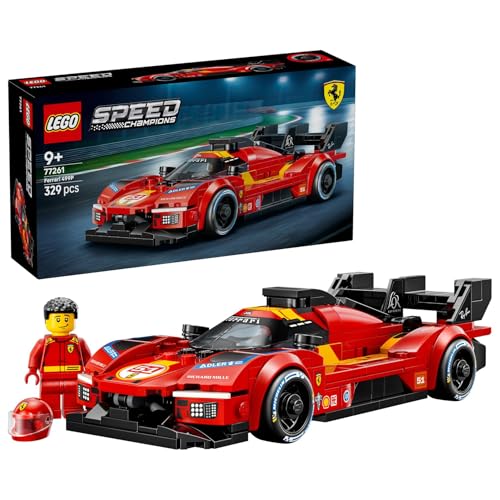 Image of LEGO Speed Champions Ferrari 499P - Ferrari Merch and Race Car Building Kit - 77261