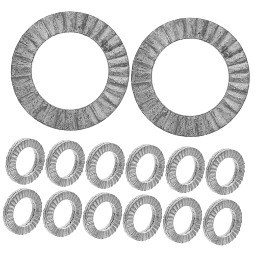 ABOOFAN 20Pcs Heavy Duty Wedge Locking Washer Loose Spiral Split Washers for Secure Fastening of Screws and Bolts Industrial and Home Applications Manganese Steel