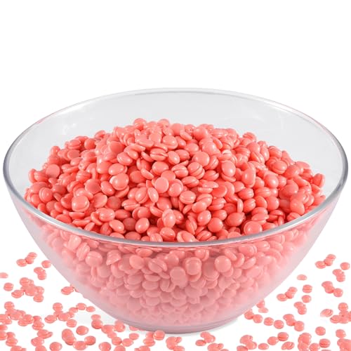 Image of PURPLESKY 5lbs Hard Wax Beads Bulk, Professional Hair Removal Wax Kit for Coarse Hair & Sensitive Skin, Low Temperature, Microwavable, Painless Brazilian, Bikini, Face, Leg, Body Home Use, Pink