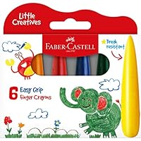 Faber-Castell Little Creatives Easy Grasp Finger Crayons – Pack of 6 (37-122606)