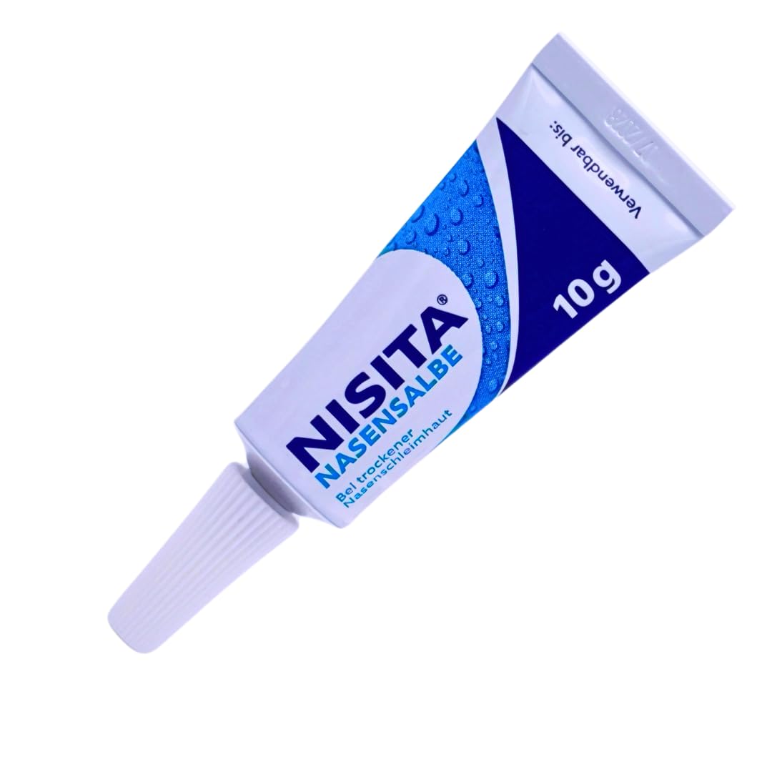 Nisita Nasensalbe 2x 10 g I Befeuchtet & pflegt trockene Nasenschleimhaut I Löst Borken & Krusten I Konservierungsstofffrei I Für Säuglinge, Kinder & Erwachsene I Spar-Set plus Pharma Perle give-away