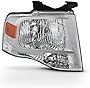 AKKON - For 2007-14 Ford Expedition 4-Door SUV Passenger Side Only Headlight Assembly Chrome Housing Clear Lens