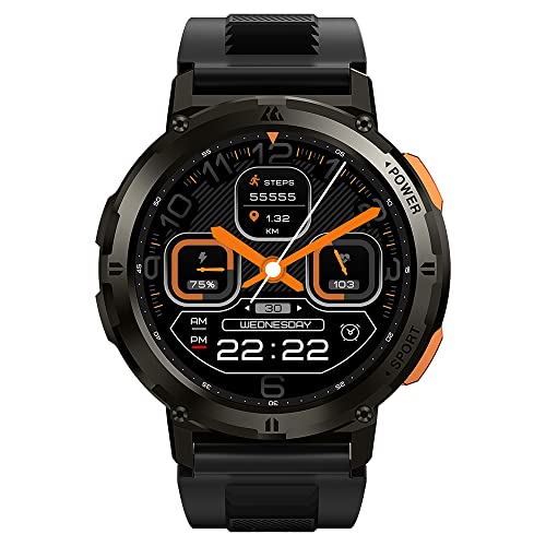 KOSPET Tank T2 Smart Watch for Men, Extra-Long Battery, Full Stainless Steel Body Rugged Smartwatch with Bluetooth Calling, 1.43" AMOLED Display Metal