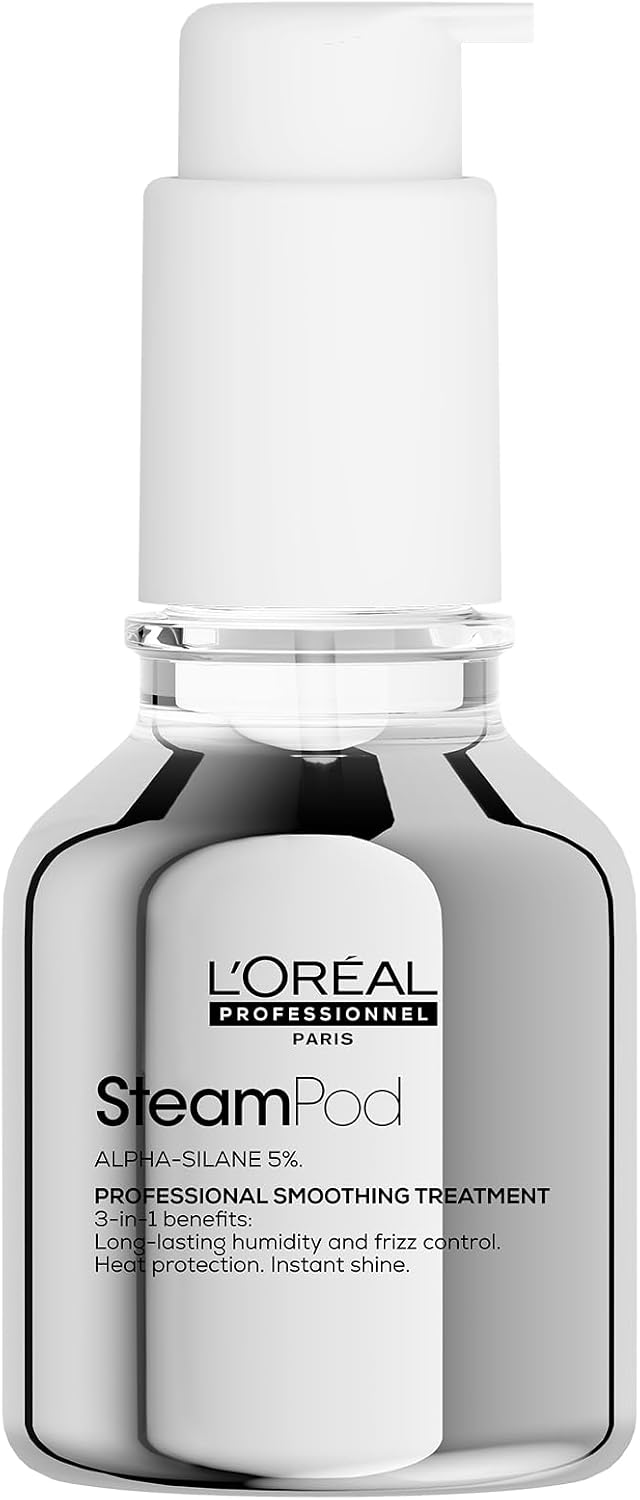 L'OREAL PROFESSIONAL - Serum SteamPod - Termoproprotekcyjna pielęgnacja wiążąca - Chroni do 230°C - Ekstremalna Frizz i Wilgotność - Opatentowana formuła bezwodna - Kompatybilny z każdym prostownicą