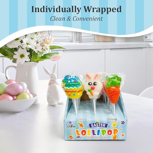 Save 50% on Fusion Select Easter Bunny & Carrot Lollipops - 30 Count