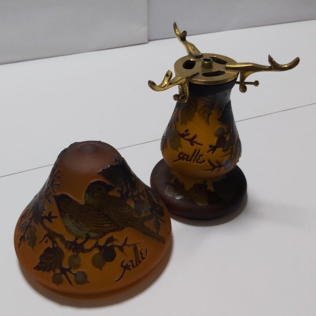 Amazon.co.jp: エミール・ガレ 復刻版 ランプ カメオ彫 ルーマニア 鳥