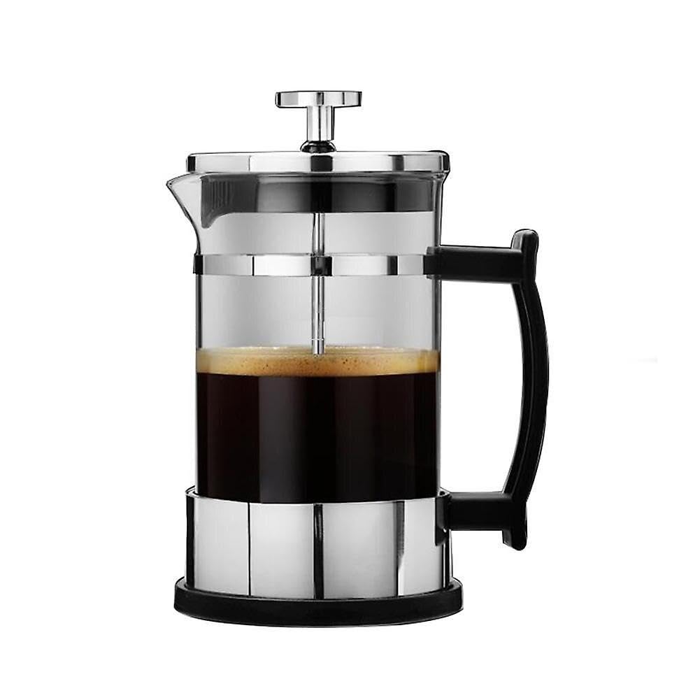 3D CREATIONS French Press Coffee And Tea maker Cold Brew Foam Maker 4 level filtration Heat Resistance Borosilicate Glass 350 ML.