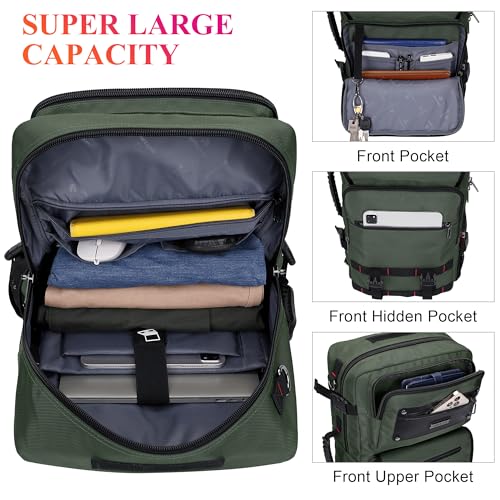 Image of WITZMAN Carry On Travel Backpack for Men Fit 17 Inch Laptop Airline Approved 3 in 1 Laptop Backpack