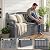 JUMMICO 80 Gallon Resin Outdoor Storage Bench with Cushion