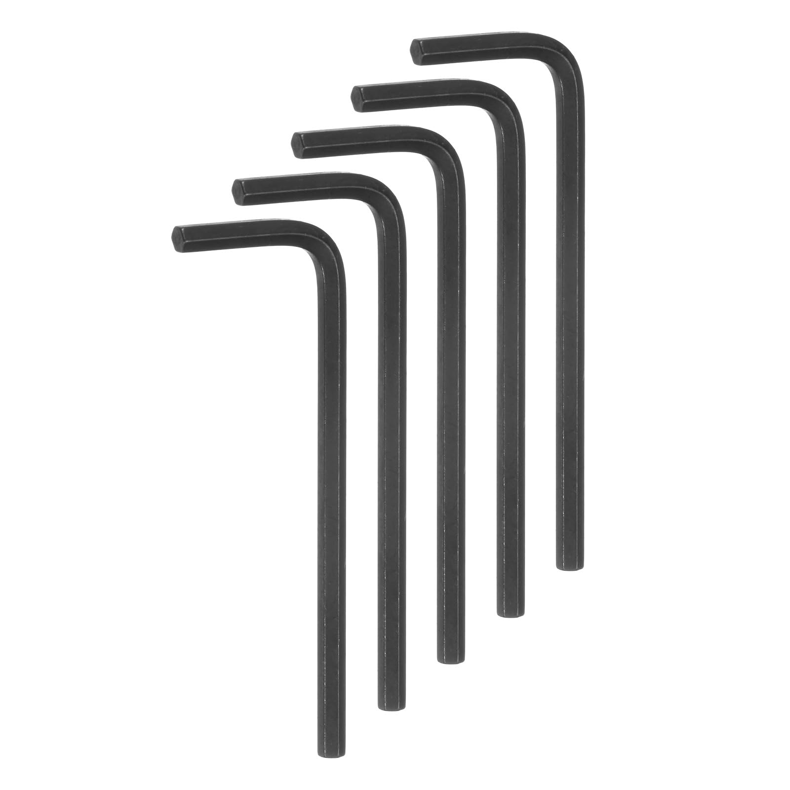 HARFINGTON 5pcs Hex Key Wrench 3mm L-Shape Hexagon Metric Wrenches Chrome Vanadium Steel Repairing Tool for Home Repair, Black