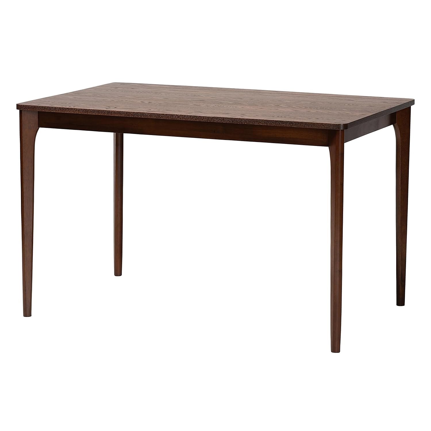 Baxton Studio Sherwin Mid-Century Modern Walnut Brown Finished Wood Dining Table