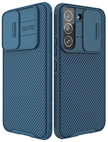 Image of Samsung Galaxy S22 Case with Camera Cover, Full-Body Protective & Slim Fit, Camera Protection Case Only for Samsung Galaxy S22 5G 2022 (Blue)