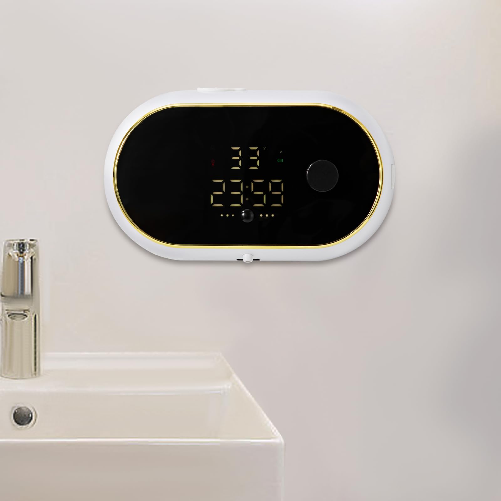 Dispensador de jabón automático para pared, 450 ml, sin contacto, baño y
