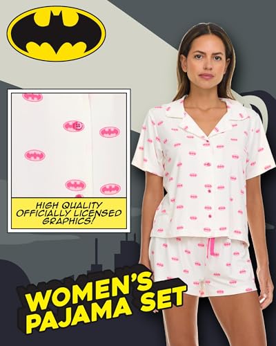 Image of COCO BRANDS Minions Chucky Trolls Scooby-Doo Womens Pajama Shorts Set - 2 Piece Short Sleeve Sleep Shirt Lounge Sets