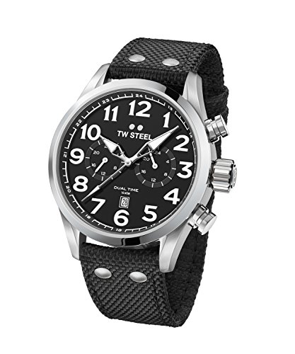 TW Steel volante orologio da polso VS7 Dual Time Nastro in tessuto nero UVP 249eur