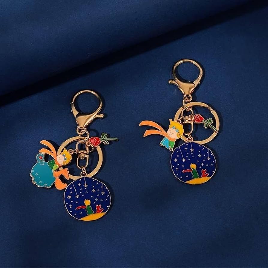 Amazon.co.jp: 星の王子さま キーホルダー キーリング カラビナ チタン