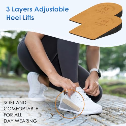 Image of Adjustable Orthopedic Heel Lift for Leg Length Discrepancies and Heel Pain,Sports Injuries,and Achilles tendonitis,Height Increase Insoles