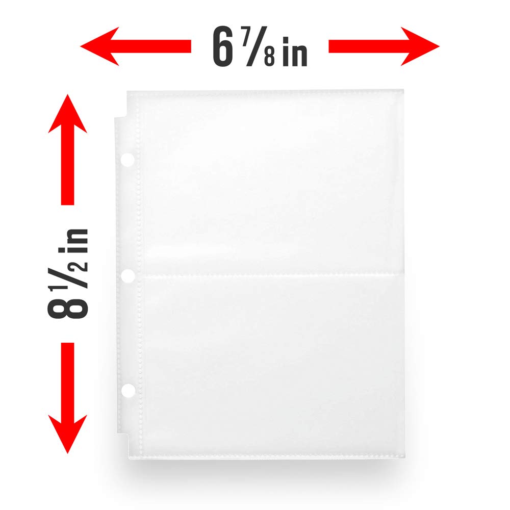 Recipe Card Protectors 8.5x6.8 Inch Recipe Card Sleeves for Mini Binders 4x6 Index Card Sleeves Recipe Book 2 Pocket per Page Refill Sheets, 30 Count - Image 7