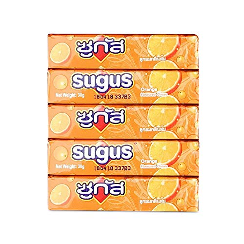 Sugus Wrigley's Sweet Chewy Candy Orange Flavour 5 Packs (30 g. x 5 packs)