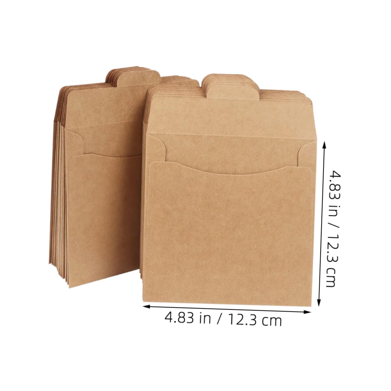 Abaodam Kraft Paper Cd Sleeves Pack Small Brown Paper Bags Handles for Cd Dvd Media Binder Envelopes Legal File Folders