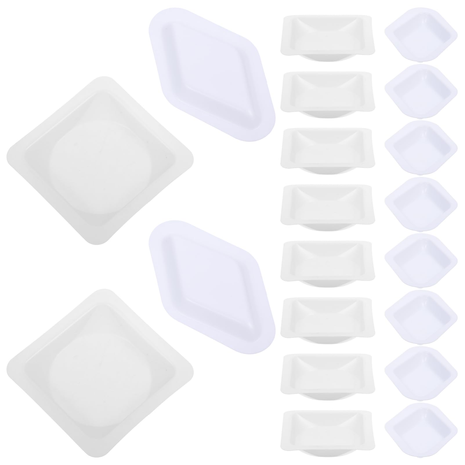 OUNONA 100 Pcs Weighing Weighing Plates for Laboratory Lab Weigh Boats Weighing Dishes for Laboratory Liquid Weight Trays Weighing Boats for Laboratory Powder Weight Boats Plastic